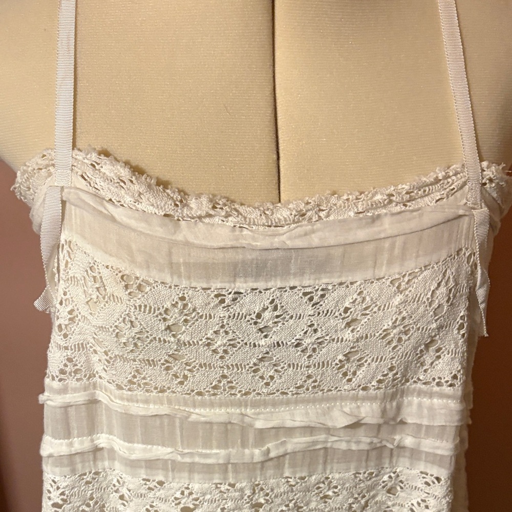 Free People Cream Lace Midi Dress - Picture 2 of 5